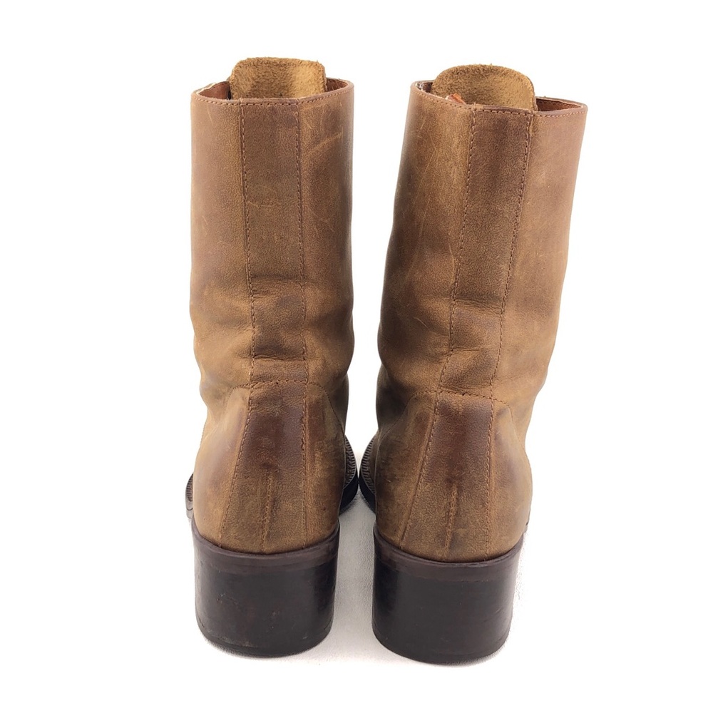 Nine West Brown Leather Victorian Lace up Ankle Boots 6M - Picture 7 of 13